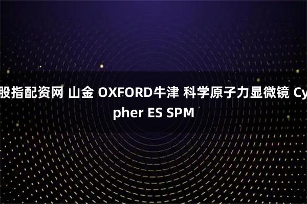 股指配资网 山金 OXFORD牛津 科学原子力显微镜 Cypher ES SPM
