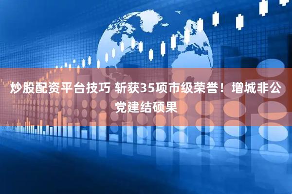 炒股配资平台技巧 斩获35项市级荣誉!增城非公党建结硕果